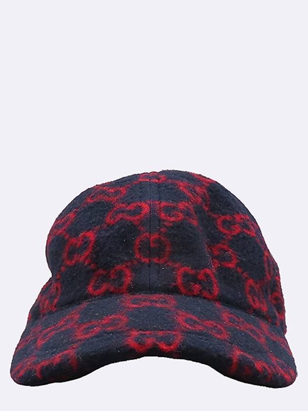 Gucci 599225 Navy Color GG Supreme Canvas Wool Blend Cap M - GUCCI - BALAAN 1