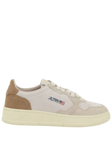 'Medalist' White Low Top Sneakers With Logo Detail In Leather And Suede Woman - AUTRY - BALAAN 1