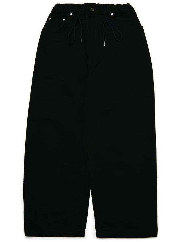 Women's Wide Banding Balloon Pants Black - MOTH - BALAAN 3