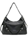 Voyou Medium Leather Shoulder Bag Black - GIVENCHY - BALAAN 2