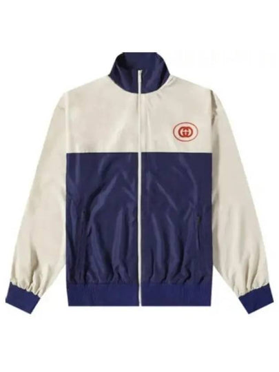 GG Logo Print Track Jacket Navy - GUCCI - BALAAN 2