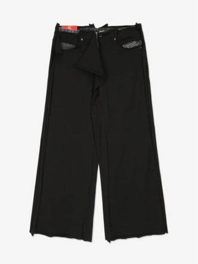 Regular D Rise Wide Jeans Black - DIESEL - BALAAN 2