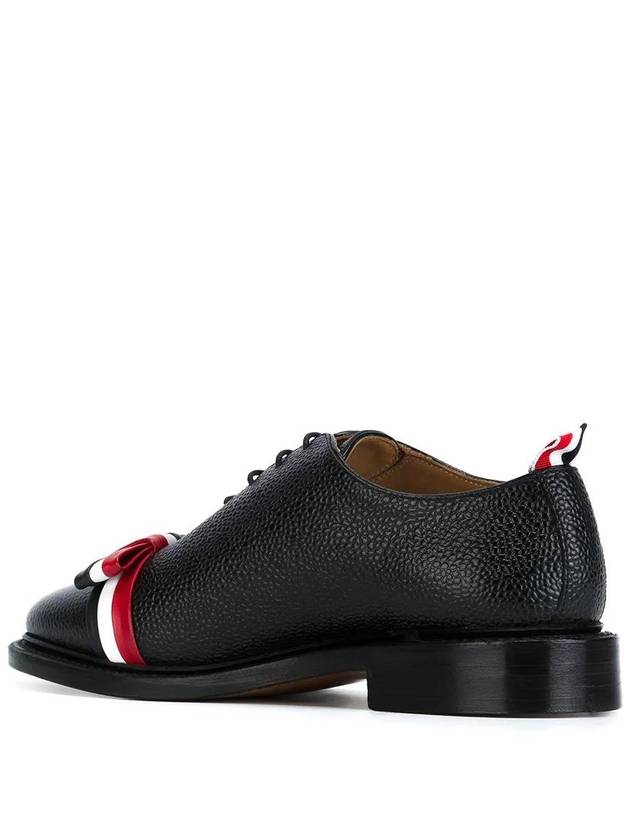 Women's Whole Cut Tricolor Bow Oxford Black - THOM BROWNE - BALAAN 4