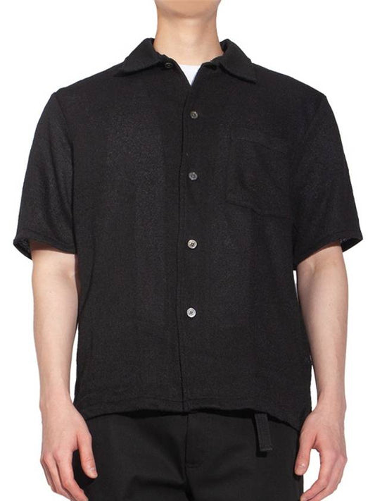 Box Boucle Short Sleeve Shirt Black - OUR LEGACY - BALAAN 2