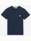 Fox Head Patch Classic Short Sleeve T-Shirt Navy Melange - MAISON KITSUNE - BALAAN 2