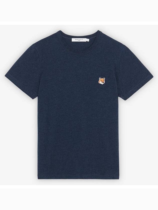 Fox Head Patch Classic Short Sleeve T-Shirt Navy Melange - MAISON KITSUNE - BALAAN 2