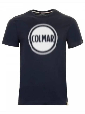 Logo round neck short sleeve t shirt navy - COLMAR - BALAAN 1