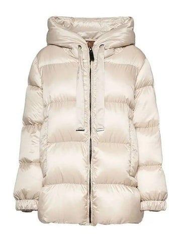 The Cube Seia Goose Down Jacket Ecru - MAX MARA - BALAAN 1