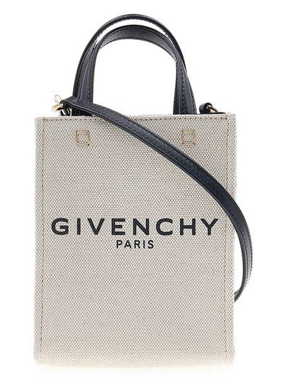 Vertical Mini G Tote Bag Beige Black - GIVENCHY - BALAAN 2