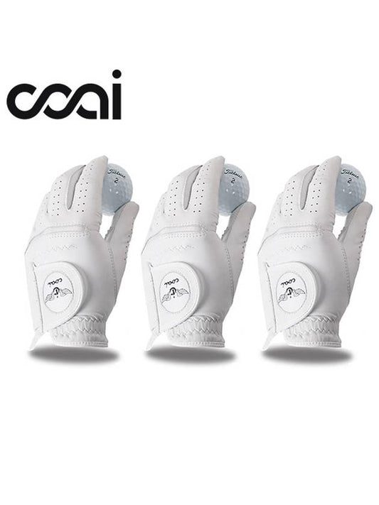 3 pieces in 1 set iGolf Premium Natural Sheepskin Golf Gloves - CO - BALAAN 1