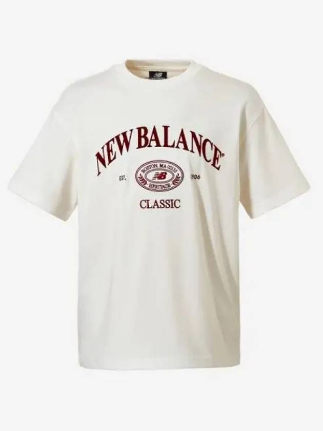 Uni Heritage Short T Shirt 39 IVORY - NEW BALANCE - BALAAN 1