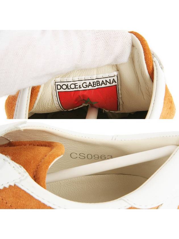 Suede Low Top Sneakers Orange - DOLCE&GABBANA - BALAAN 9