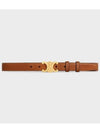 Triomphe Calfskin Medium Belt Tan - CELINE - BALAAN 3