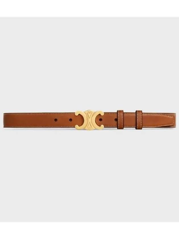 Triomphe Calfskin Medium Belt Tan - CELINE - BALAAN 3