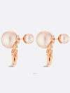 Tribales White Resin Pearls Crystals Earrings Rose Gold - DIOR - BALAAN 4