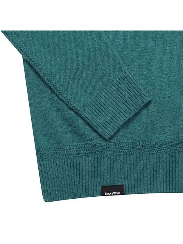 Men s front terrier point basic pullover 2402GXKC BLUE GREEN - BLACK&WHITE - BALAAN 4