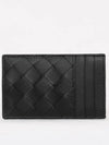 Intrecciato Leather Card Wallet Black - BOTTEGA VENETA - BALAAN 4