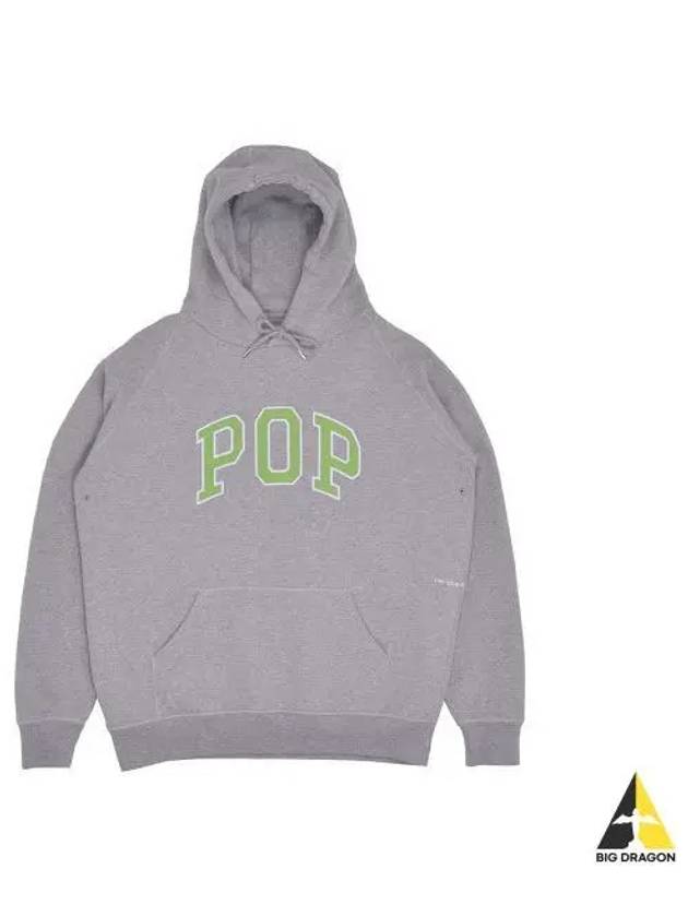 U arch hooded sweatshirt light gray heather SWEAT - POP TRADING COMPANY - BALAAN 1