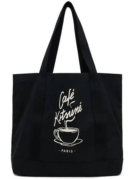 Cafe Kitsune Coffee Cup Tote Bag Black - MAISON KITSUNE - BALAAN 2