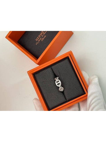 Chandal Ring Small Silver No 49 H109507 - HERMES - BALAAN 1