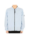 Gabardine Zip Up Long Sleeve Shirt Blue - CP COMPANY - BALAAN 3