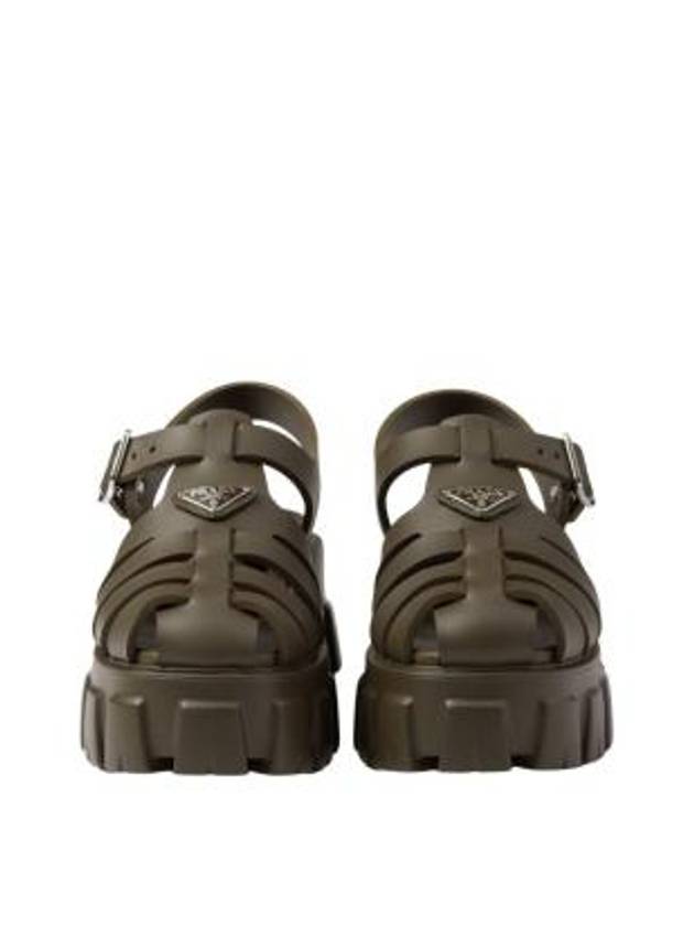 Monolith Rubber Sandals Military Green - PRADA - BALAAN 6