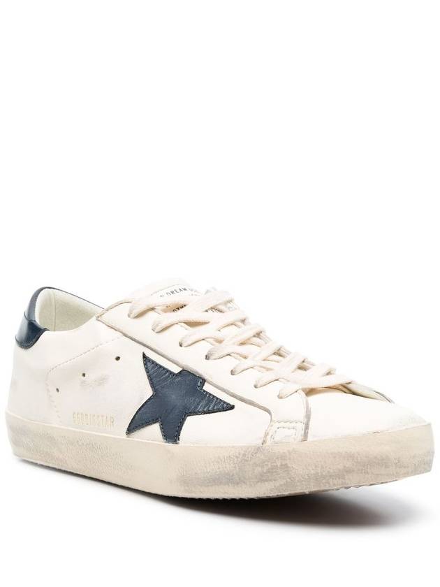 Superstar Beige Night Blue Heel Tab Sneakers - GOLDEN GOOSE - BALAAN 2