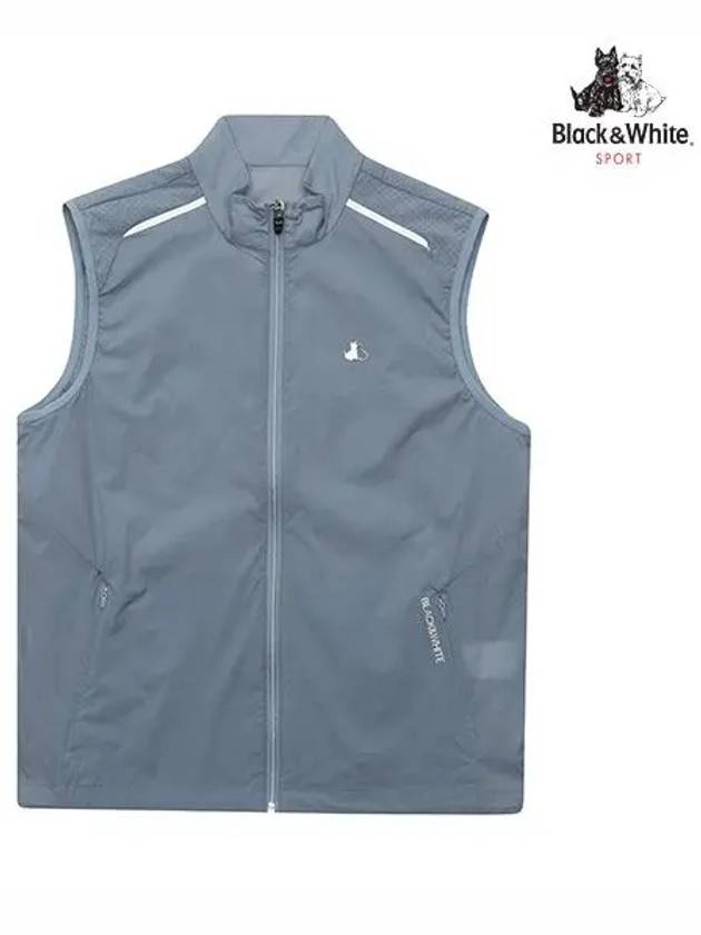 Men s Punching Mix Vest 1004GZVN SKY BLUE - BLACK&WHITE - BALAAN 1