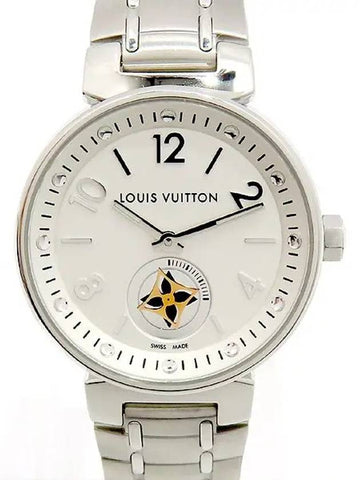 Q8J10 TAMBOUR MOON STAR 28 Moonstar Amarante Quartz Women s Steel Band Watch Additional Strap - LOUIS VUITTON - BALAAN 1