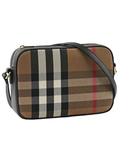 Checked Leather Camera Cross Bag Brown - BURBERRY - BALAAN 2