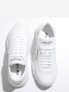 Spazzolato Logo Low Top Sneakers White - PRADA - BALAAN 4