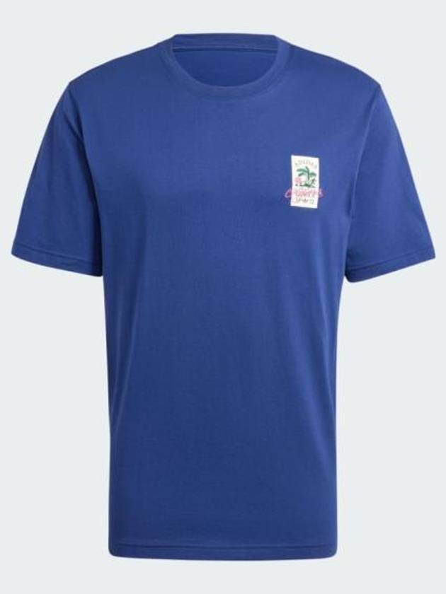 Leisure League Badge Short Sleeve T-Shirt Blue - ADIDAS - BALAAN 2