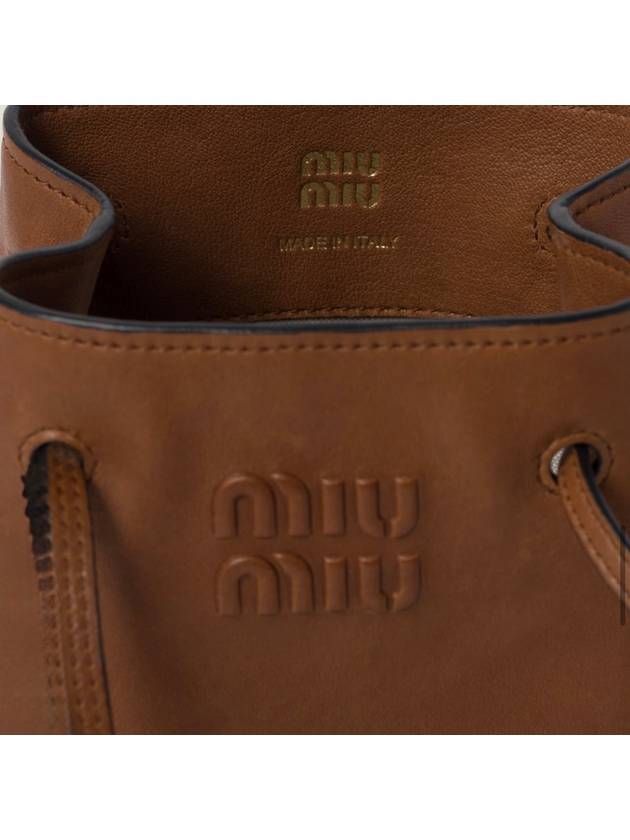 Nappa Leather Mini Cross Bag Oak - MIU MIU - BALAAN 5