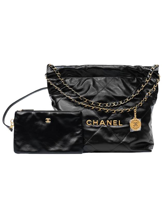 22 Shiny Calfskin Small Shoulder Bag Black - CHANEL - BALAAN 8