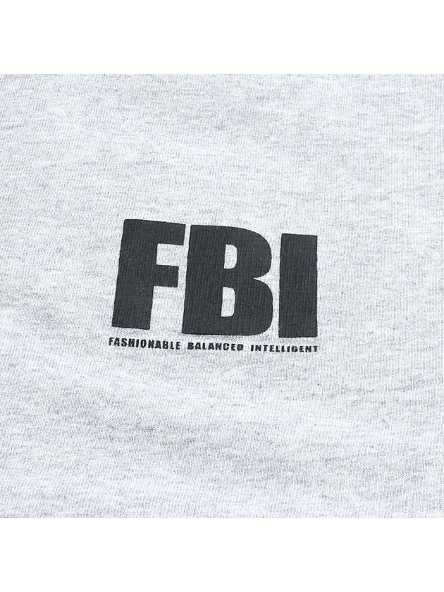 FBI Logo Sweatshirt Grey - BALENCIAGA - BALAAN 3