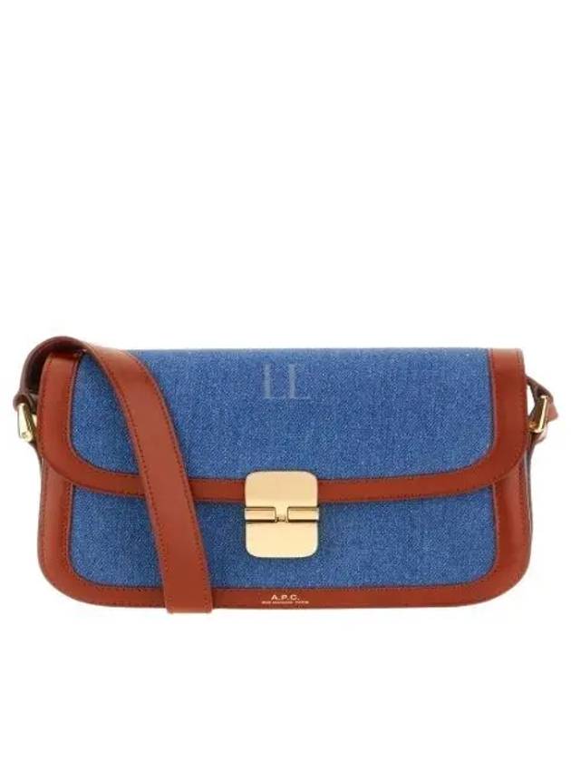 Grace Small Denim Cross Bag Brown Indigo - A.P.C. - BALAAN 2