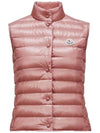 Liane Logo Patch Down Vest Light Pink - MONCLER - BALAAN 1