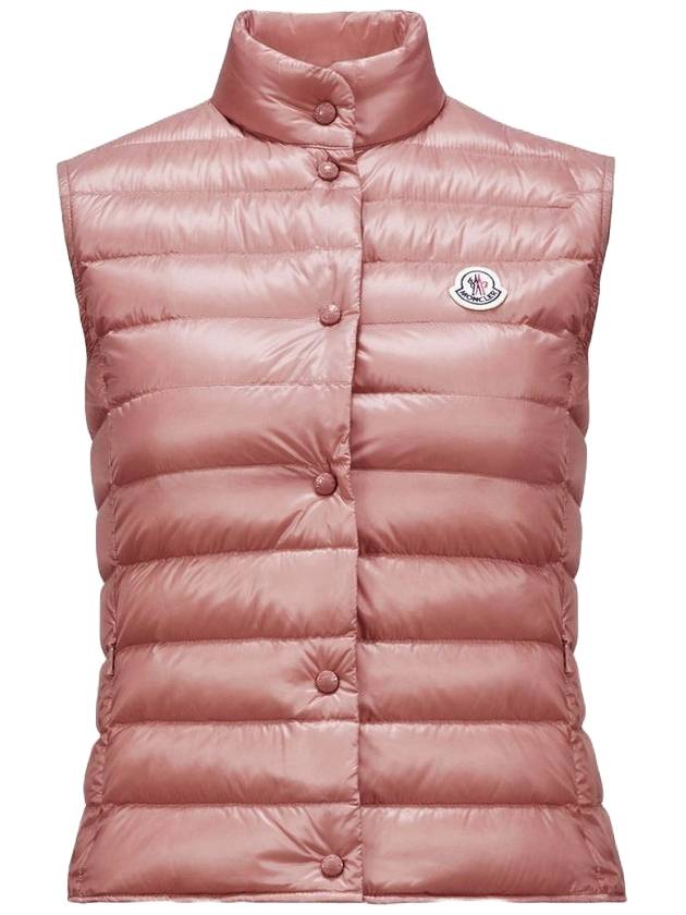 Liane Logo Patch Down Vest Light Pink - MONCLER - BALAAN 1