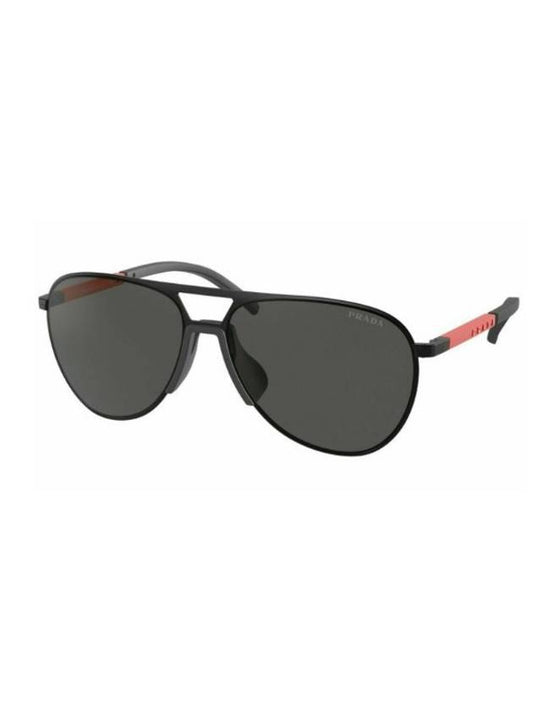 Eyewear Linea Rossa Aviator Sunglasses Matte Grey - PRADA - BALAAN 1