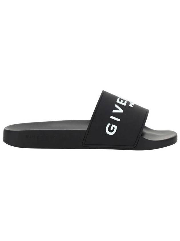 Logo Slippers Black - GIVENCHY - BALAAN 1