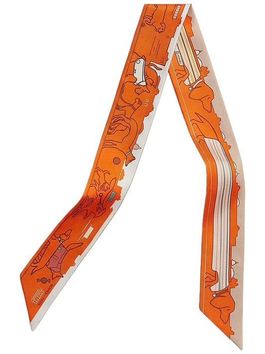 Les Chiens Parisiens Twilly Scarf Orange - HERMES - BALAAN 2