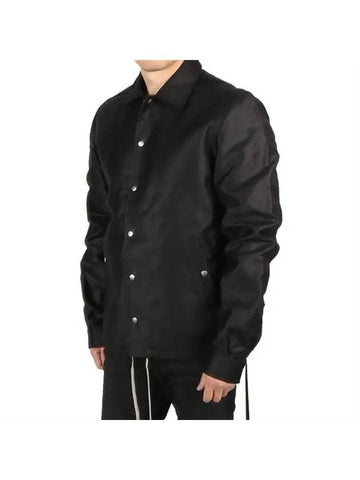 Woven Padded Snapfront Shirt Jacket Black - RICK OWENS - BALAAN 1