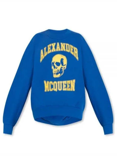 Skull Print Sweatshirt Blue - ALEXANDER MCQUEEN - BALAAN 2