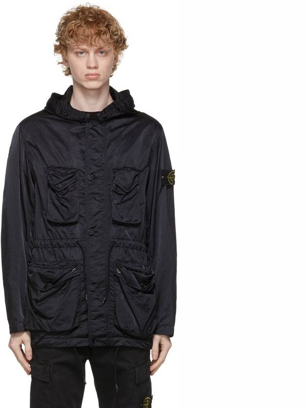 Wappen Patch Nylon Raso TC Hooded Jacket Black - STONE ISLAND - BALAAN 9