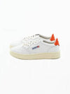 Men's Medalist Low Top Sneakers White Orange - AUTRY - BALAAN 8