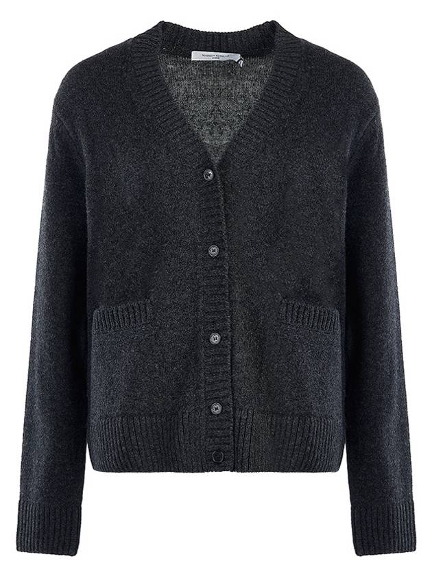 Baby Fox Patch Boxy Cardigan Dark Grey Melange - MAISON KITSUNE - BALAAN 2