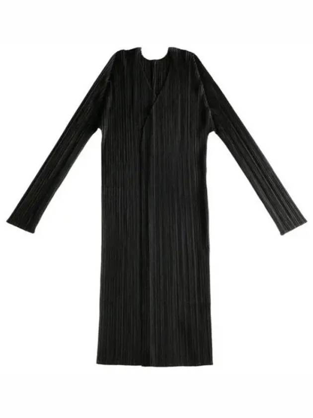 Pleats Open Cardigan Black - ISSEY MIYAKE - BALAAN 2