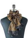 Leopard print lurex silk scarf 2AWF3972 - CELINE - BALAAN 3