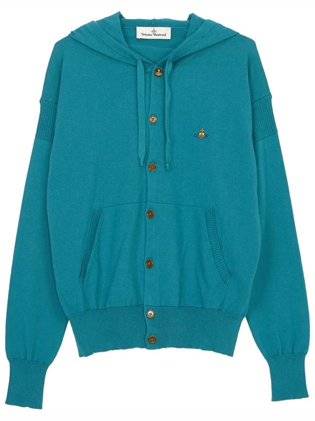 Embroidered Logo Hoodie Cardigan Green - VIVIENNE WESTWOOD - BALAAN 2