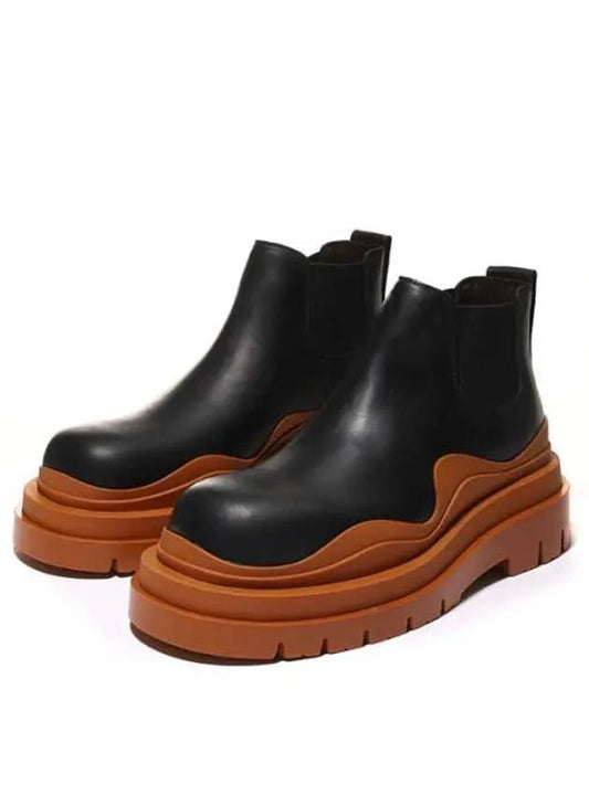 Tire Ankle Chelsea Boots Black Cognac - BOTTEGA VENETA - BALAAN 2